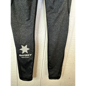 Saysky Copenhagen Gray Black Back Waist Pocket Small Leggings No Waist String